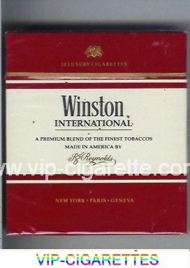  In Stock Winston International 100s cigarettes wide flat hard box Online