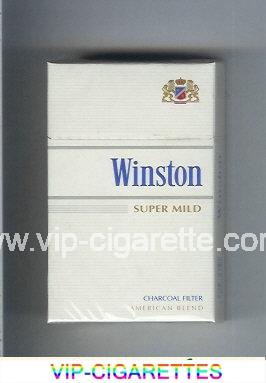 Winston Charcoal Filter Super Mild cigarettes hard box