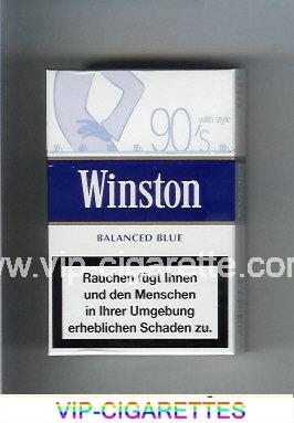 Winston collection version Balanced Blue 90s cigarettes hard box