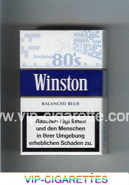 Winston collection version Balanced Blue 80s cigarettes hard box