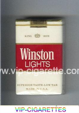 Winston Lights white and red cigarettes soft box