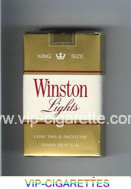 Winston Lights gold and white cigarettes soft box